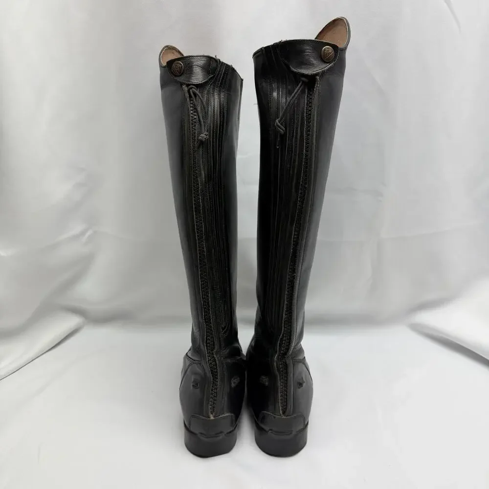 MOUNTAIN HORSE BOOTS Women's 8 Black Leather Tall English Equestrian Riding 39/8